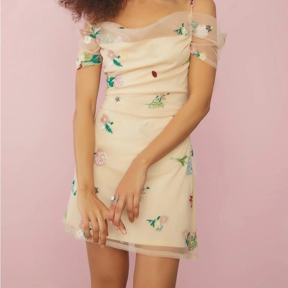 Sugar Thrillz Off Shoulder Floral Mini Dress - Picture 6 of 6